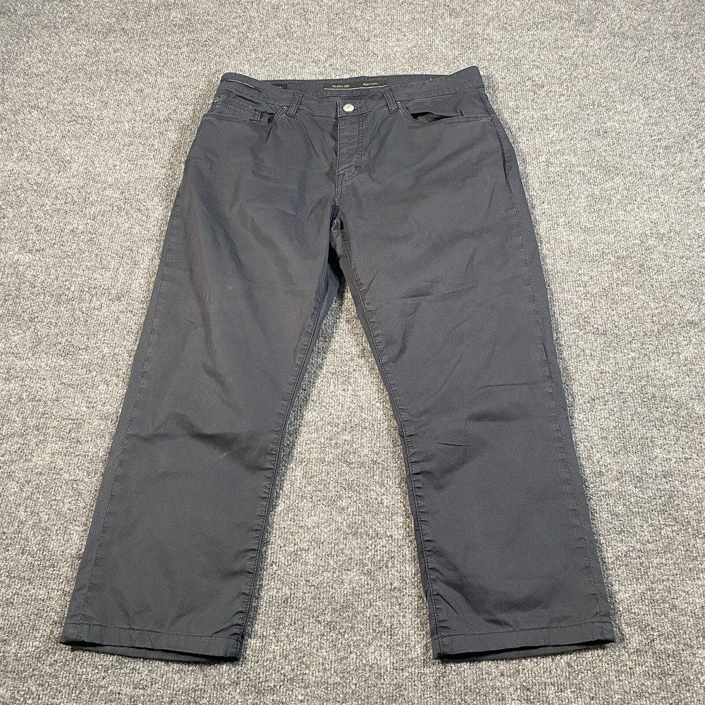 Teleria Zed Mens 34x24 Dyed Touch Straight Leg Pant Faded Made in Italy Designer
